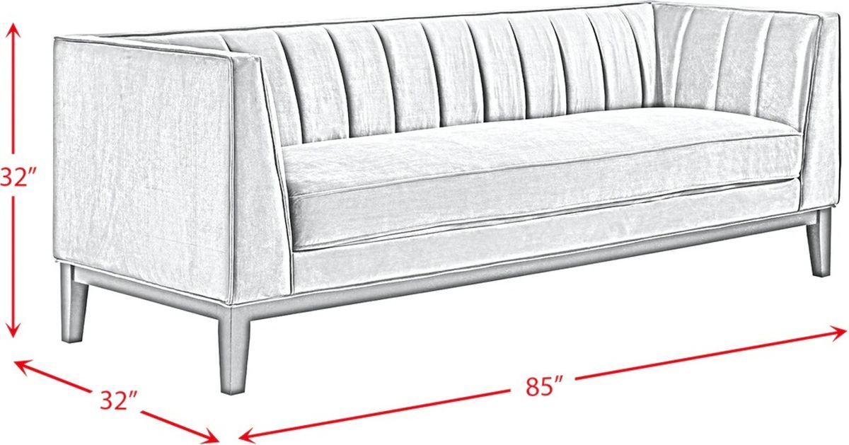 Calais Sofa in Light Grey - Jack’s Furniture and More (Laredo, TX)