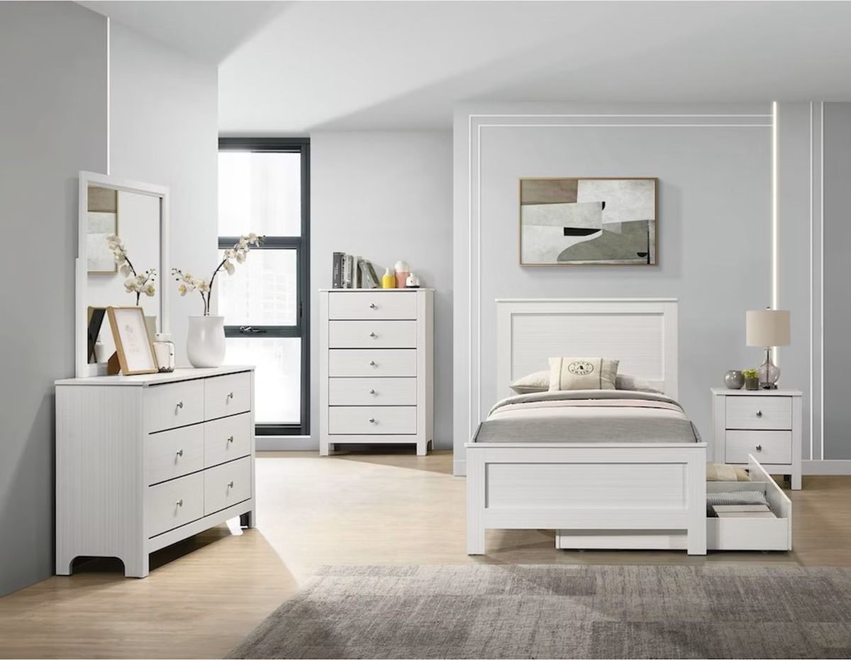Catalina Youth Storage Trundle in White - Jack’s Furniture and More (Laredo, TX)