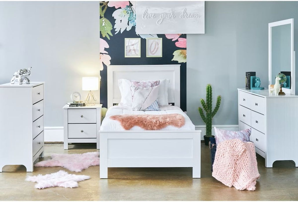 Catalina Youth Full Panel Bed in White - Jack’s Furniture and More (Laredo, TX)