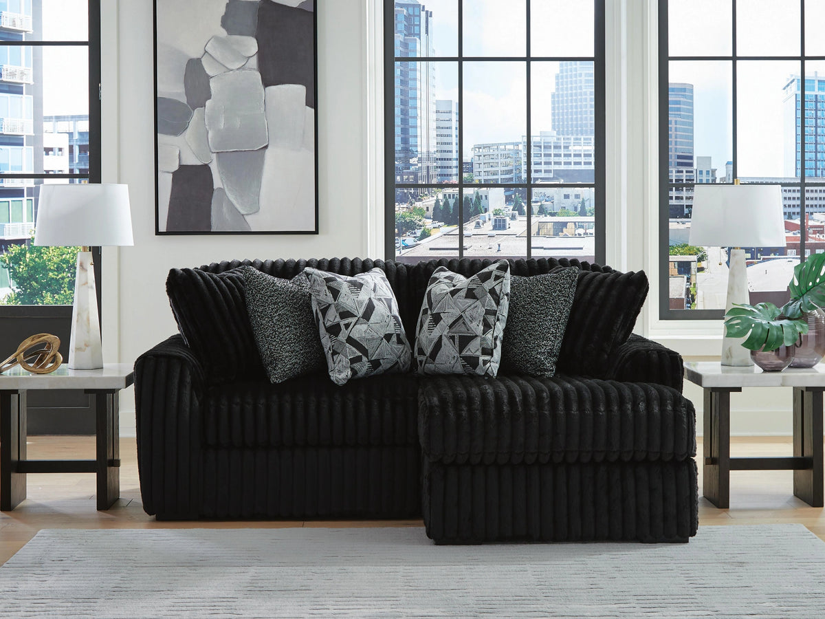 Midnight-Madness Sectional with Chaise