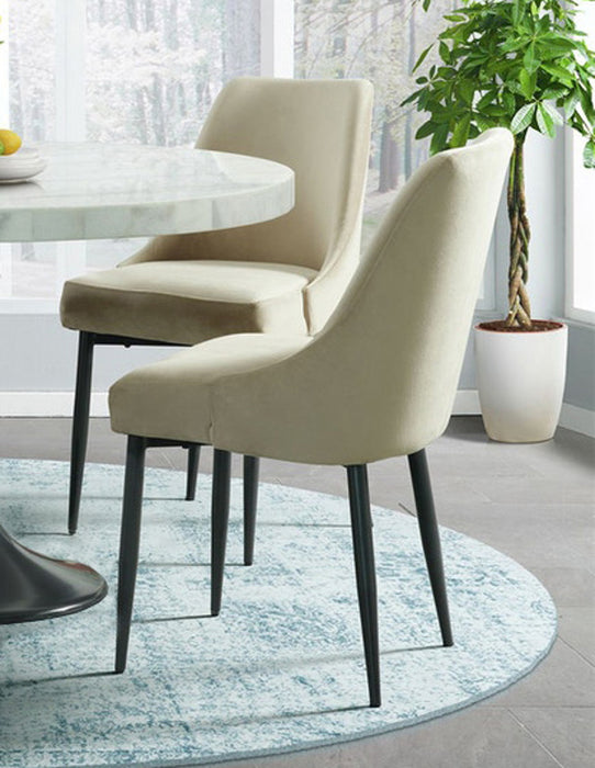 Elements International Celeste Side Chair (Set of 2) in Cream image