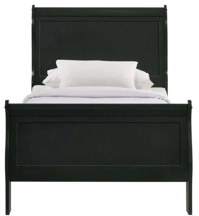 Louis Philippe Twin Panel Bed in Black - Jack’s Furniture and More (Laredo, TX)