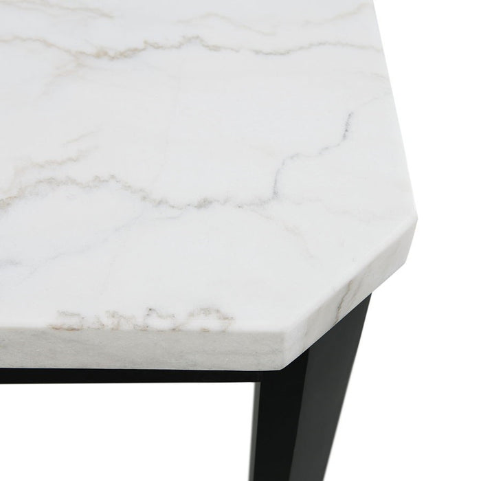 Francesca Counter Height Dining Table in White and Black - Jack’s Furniture and More (Laredo, TX)