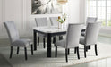Francesca Rectangular Dining Table in White and Black - Jack’s Furniture and More (Laredo, TX)