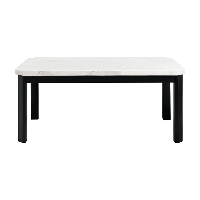 Francesca Rectangular Dining Table in White and Black - Jack’s Furniture and More (Laredo, TX)