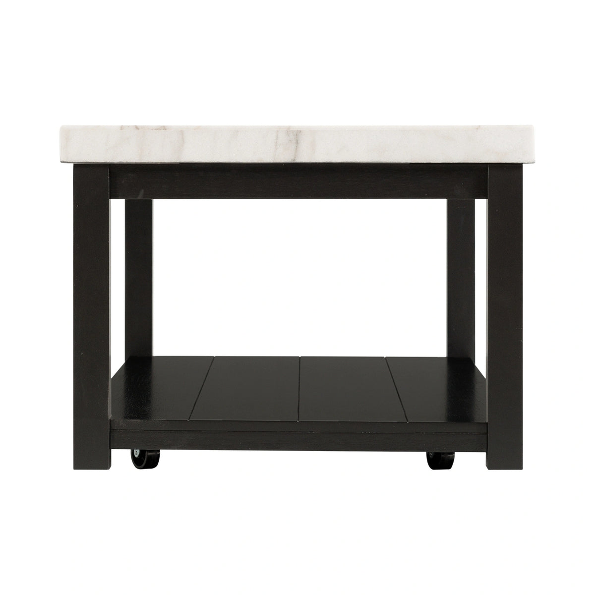 Marcello w/ White Top - Rectangular Coffee Table W/Casters