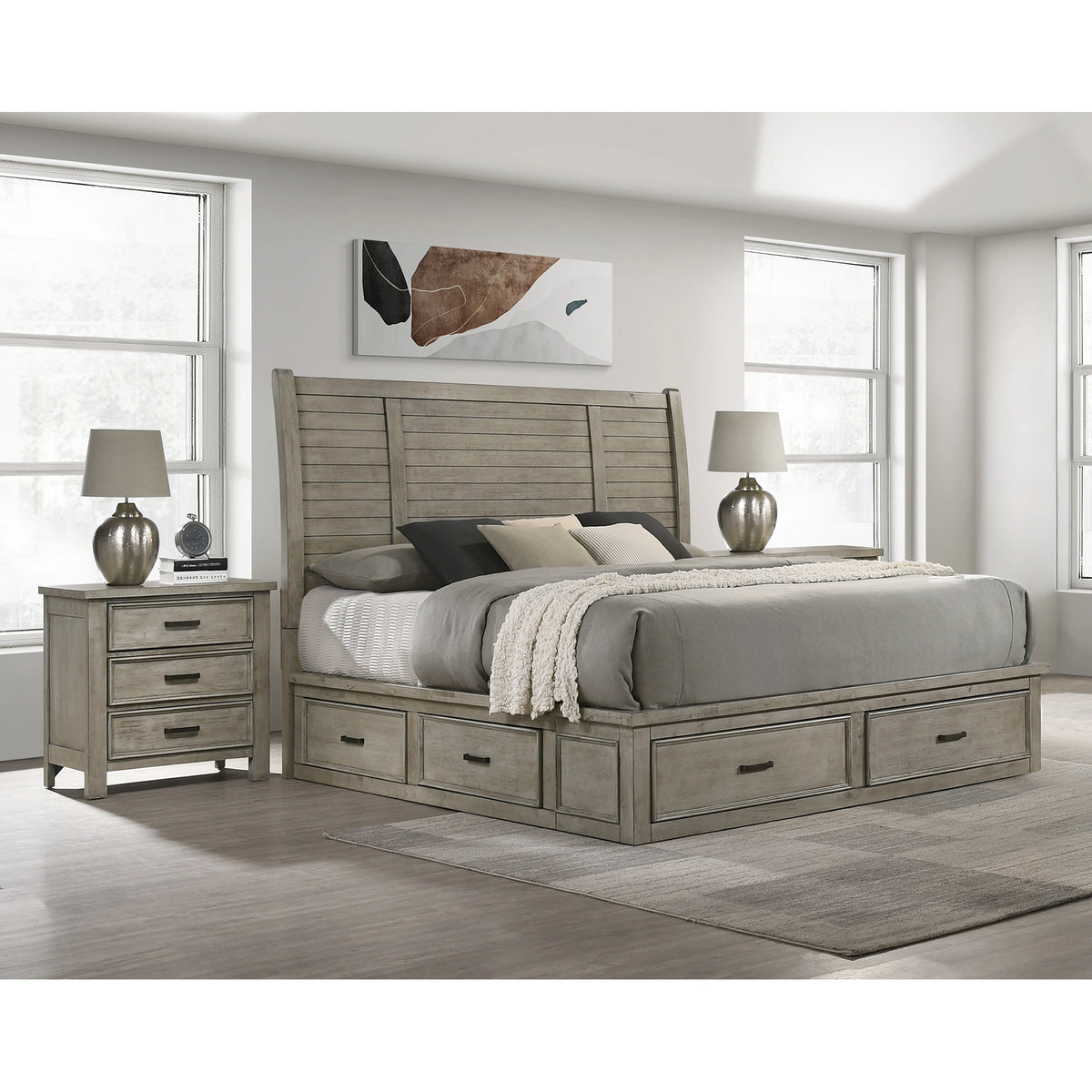Sullivan Storage Bedroom Set with 2 Nightstands