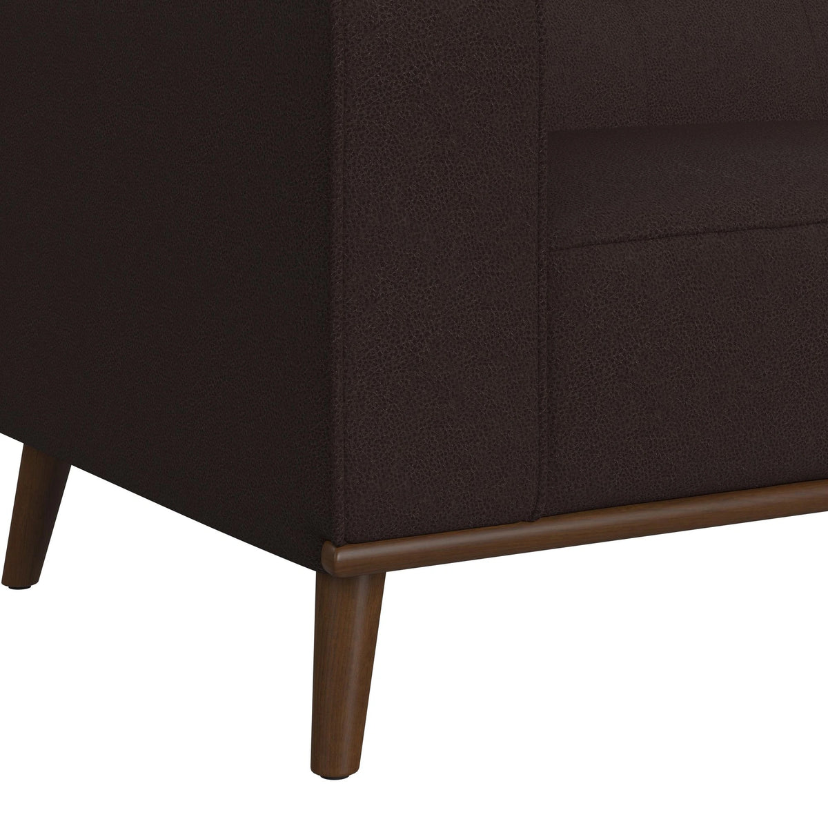 Destiny Chair with Wood Front in Pebble Brown