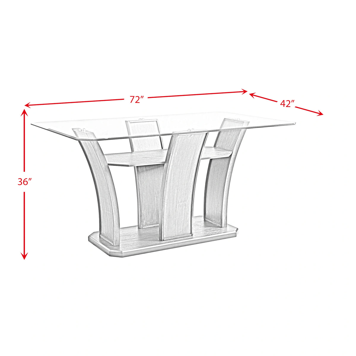 Dapper Rectangular Counter Dining 5PC Set-Table and Four Chairs