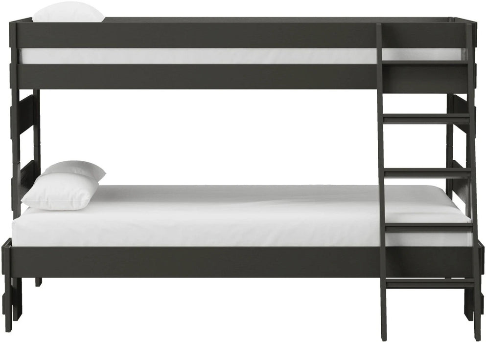 Cali Kids Twin over Full Bunk Bed with Ladder in Sleek Gray - Jack’s Furniture and More (Laredo, TX)