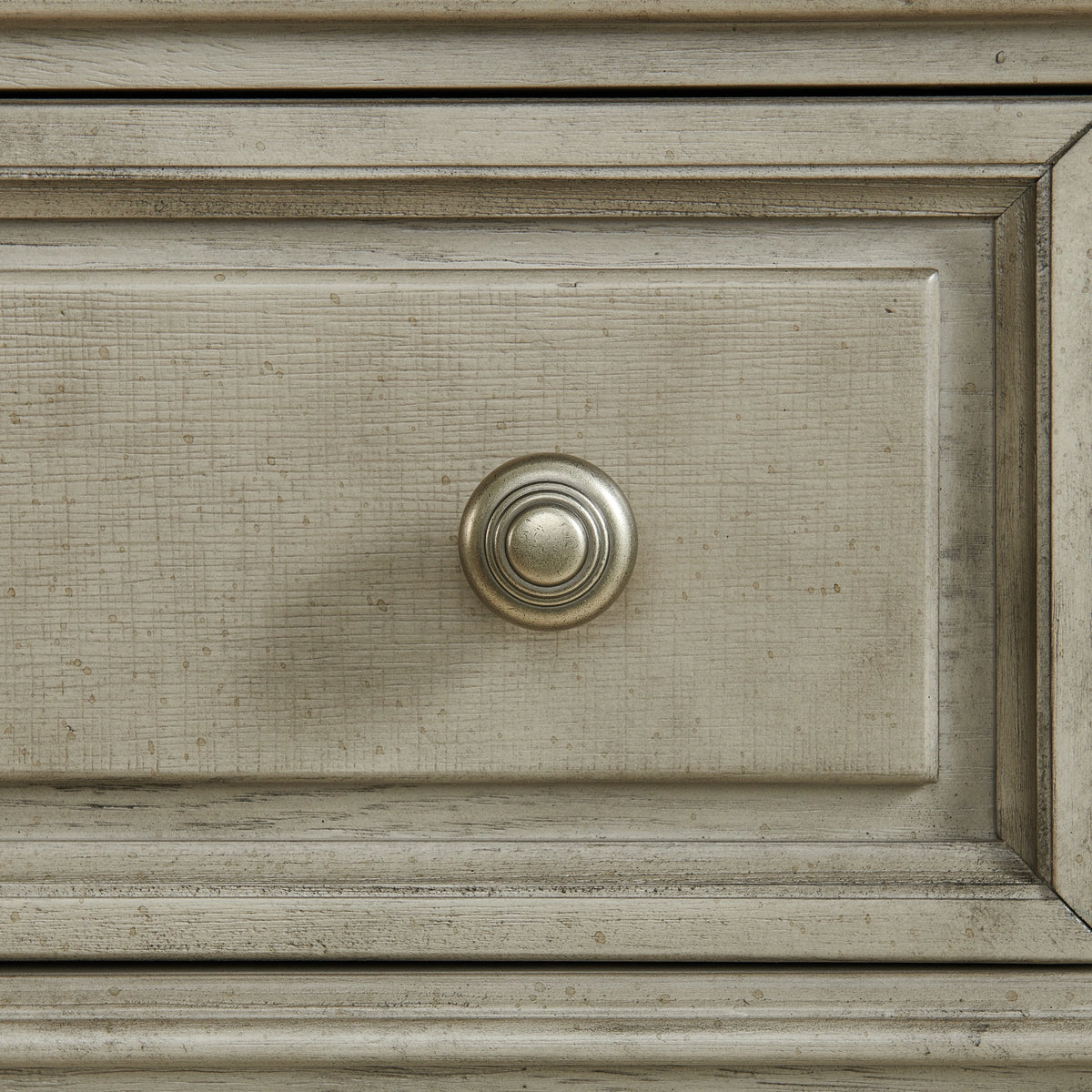 Whit-Ash Panel Bedroom Set with Door Chest in Light Grey