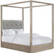 Arcadia Queen Upholstered Canopy Bed in Grey - Jack’s Furniture and More (Laredo, TX)
