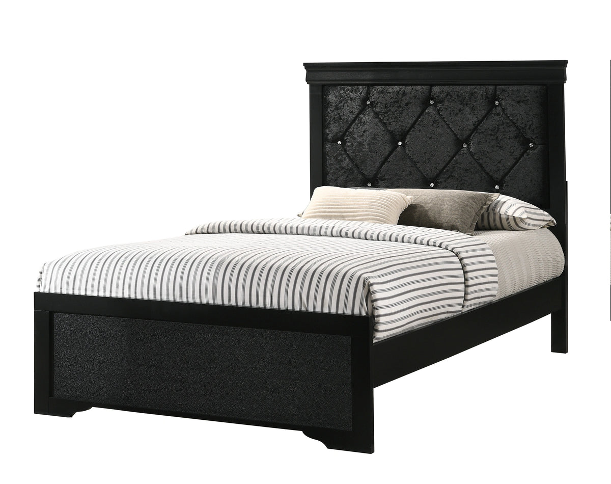 Crown Mark Amalia Twin Panel Bed in Black B6918-T image