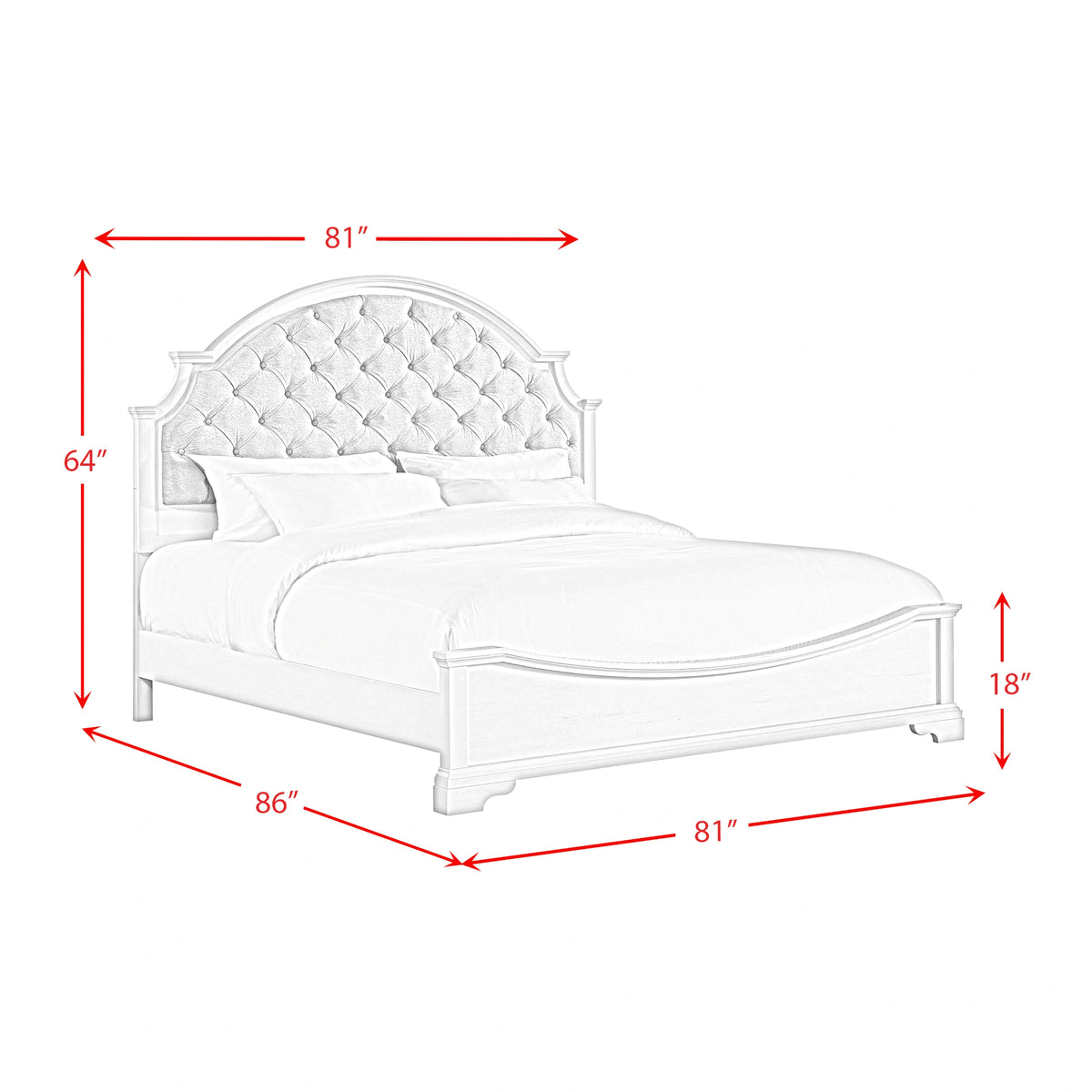 Eastwood Youth UPH Bed in Off-White