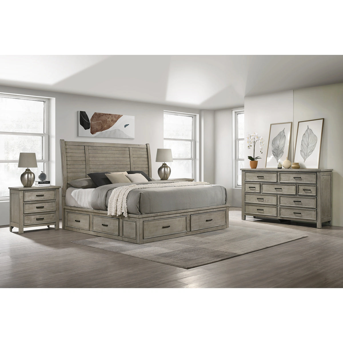 Sullivan Storage Bedroom Set with 2 Nightstands