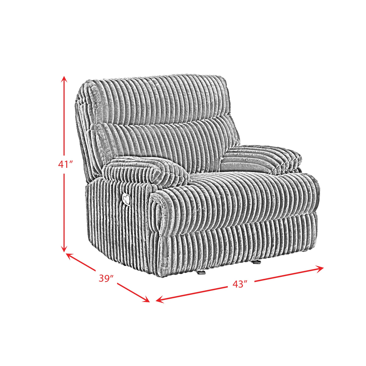 Admiral Recliner in Masis Black