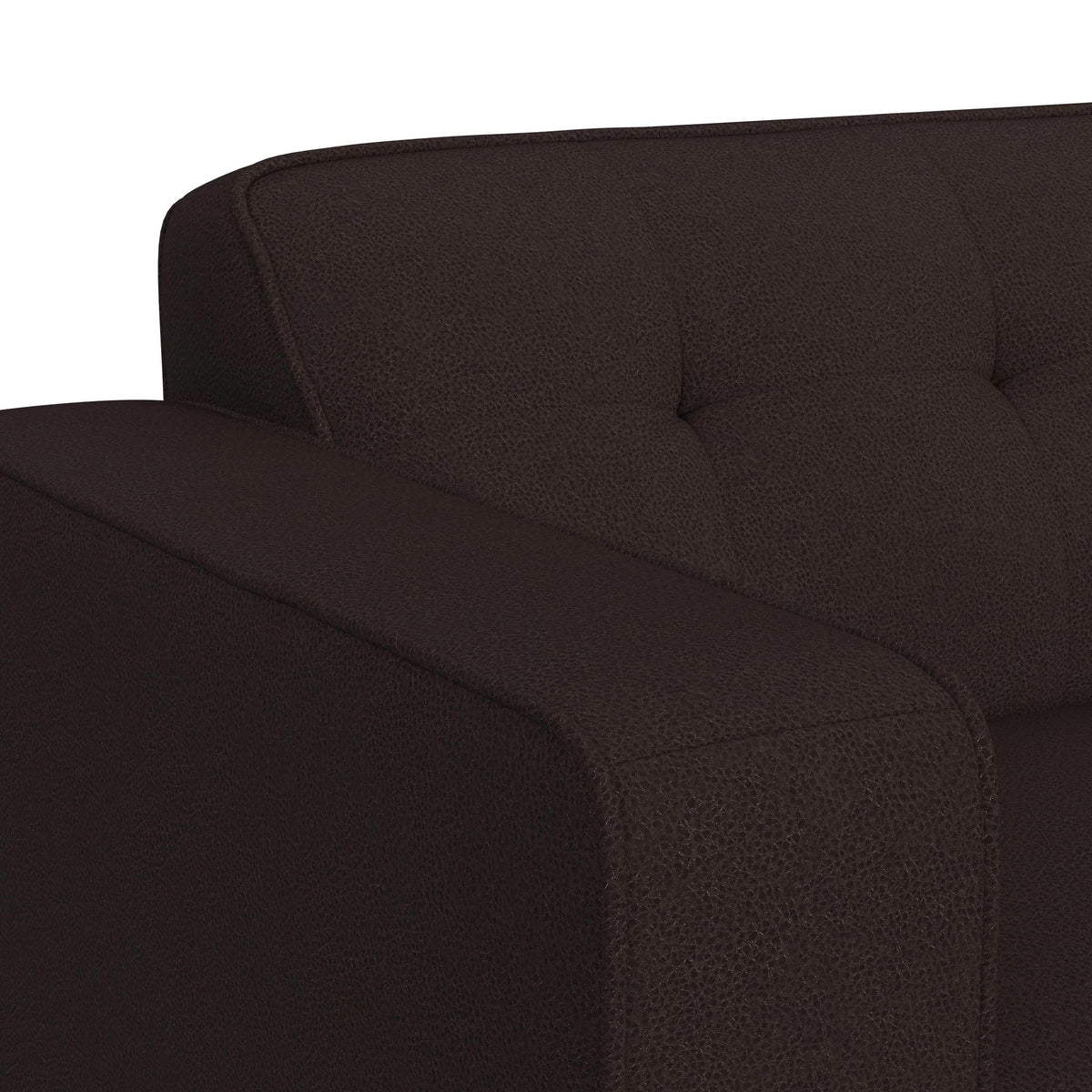 Destiny Loveseat with Wood Front in Pebble Brown