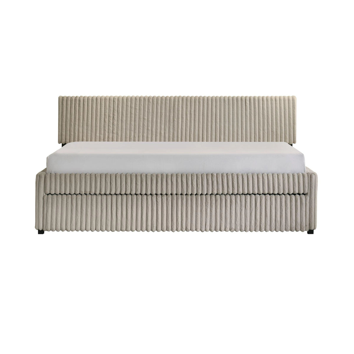 Arden Twin Daybed with Trundle in Corduroy Beige