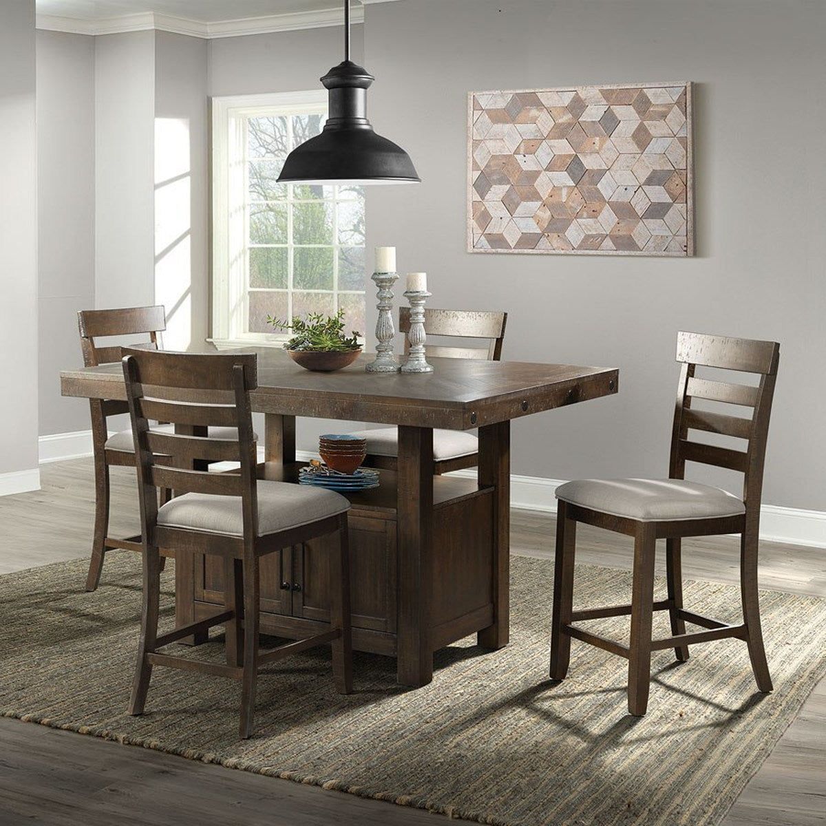 Colorado Counter Height Chair in Charcoal - Jack’s Furniture and More (Laredo, TX)