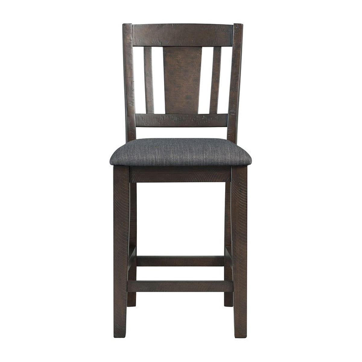 Cash Counter Height Chair (Set of 2) in Rustic Distressed Espresso - Jack’s Furniture and More (Laredo, TX)
