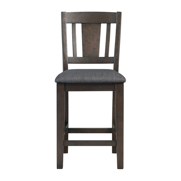 Cash Counter Height Chair (Set of 2) in Rustic Distressed Espresso - Jack’s Furniture and More (Laredo, TX)
