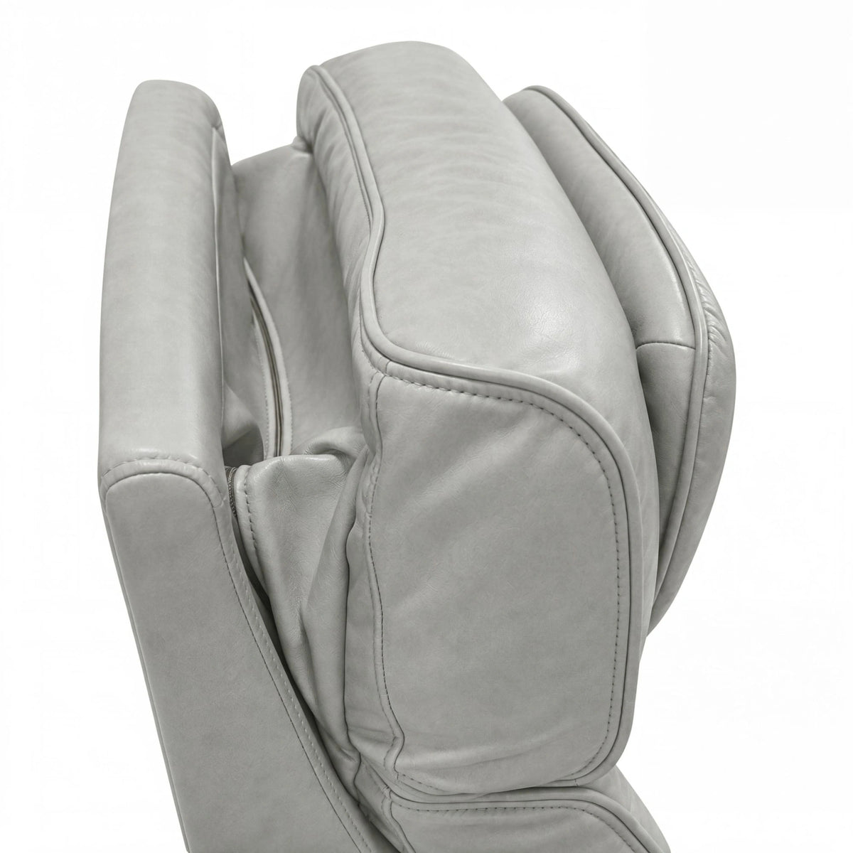 Prime Time P3 Recliner with 7 Colors LED, Cup Holders and Wireless Charger Controller in Leather Gel Light Grey