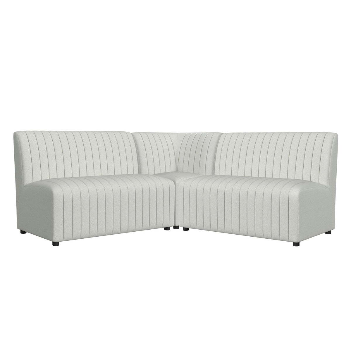 Jemma Upholstered Corner Chair in Beige Linen