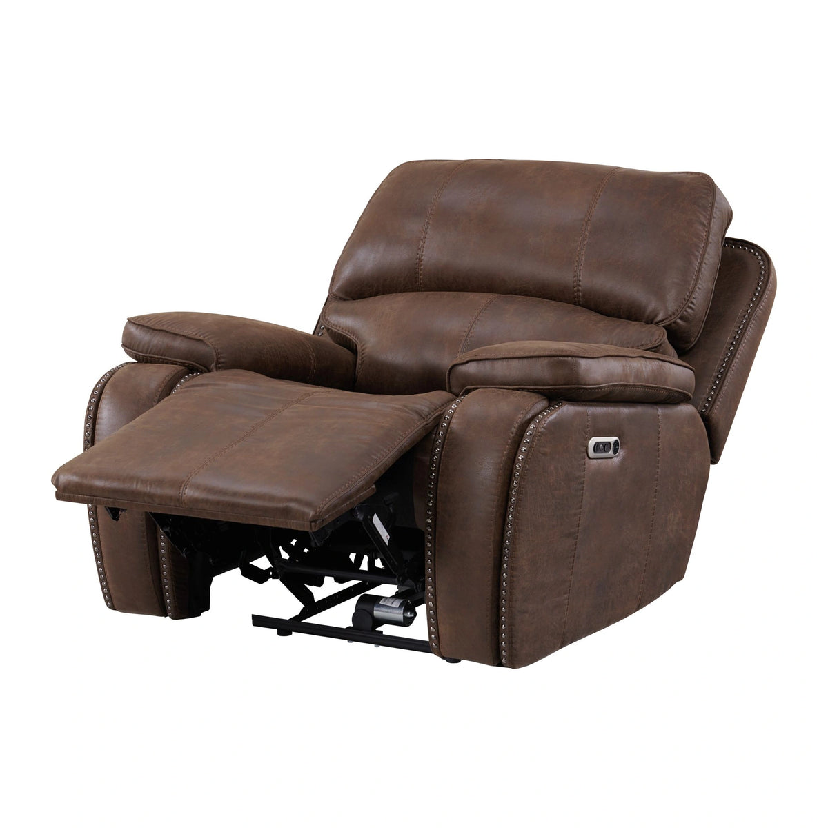 Atlantis Power Motion Recliner with Power Head Recliner in Heritage Brown