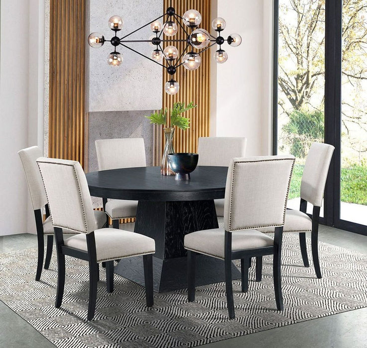Maddox Dining Table in Dark Wire Brush - Jack’s Furniture and More (Laredo, TX)