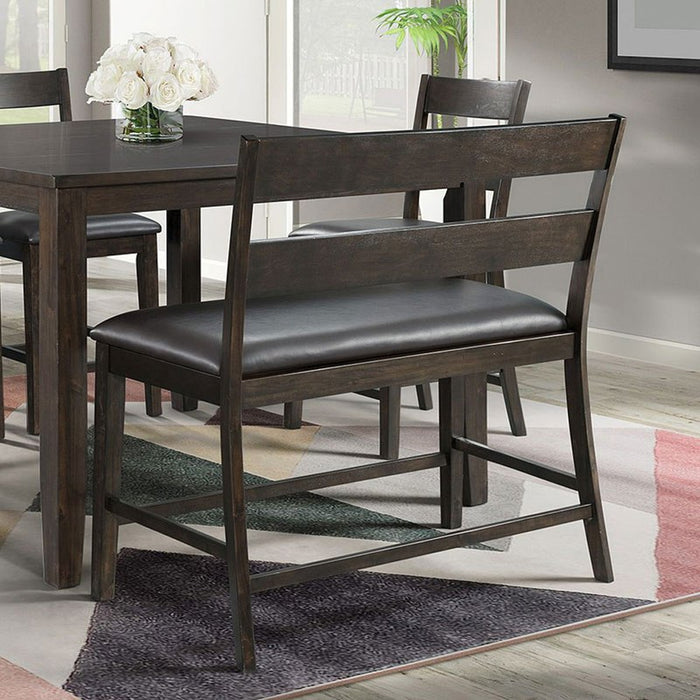 Mango Counter Height Bench in Dark Brown - Jack’s Furniture and More (Laredo, TX)