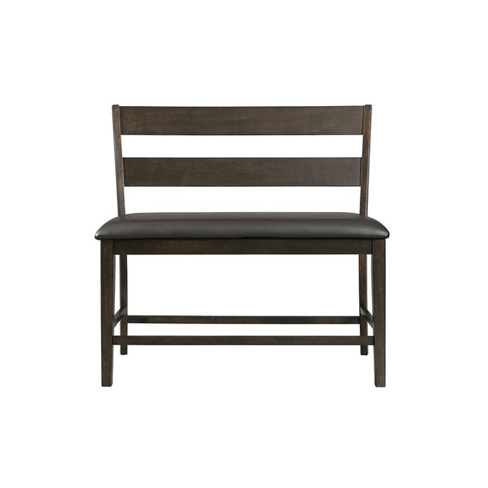 Mango Counter Height Bench in Dark Brown - Jack’s Furniture and More (Laredo, TX)