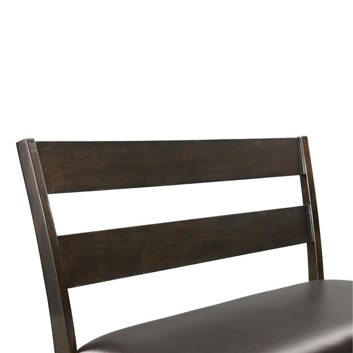 Mango Counter Height Bench in Dark Brown - Jack’s Furniture and More (Laredo, TX)