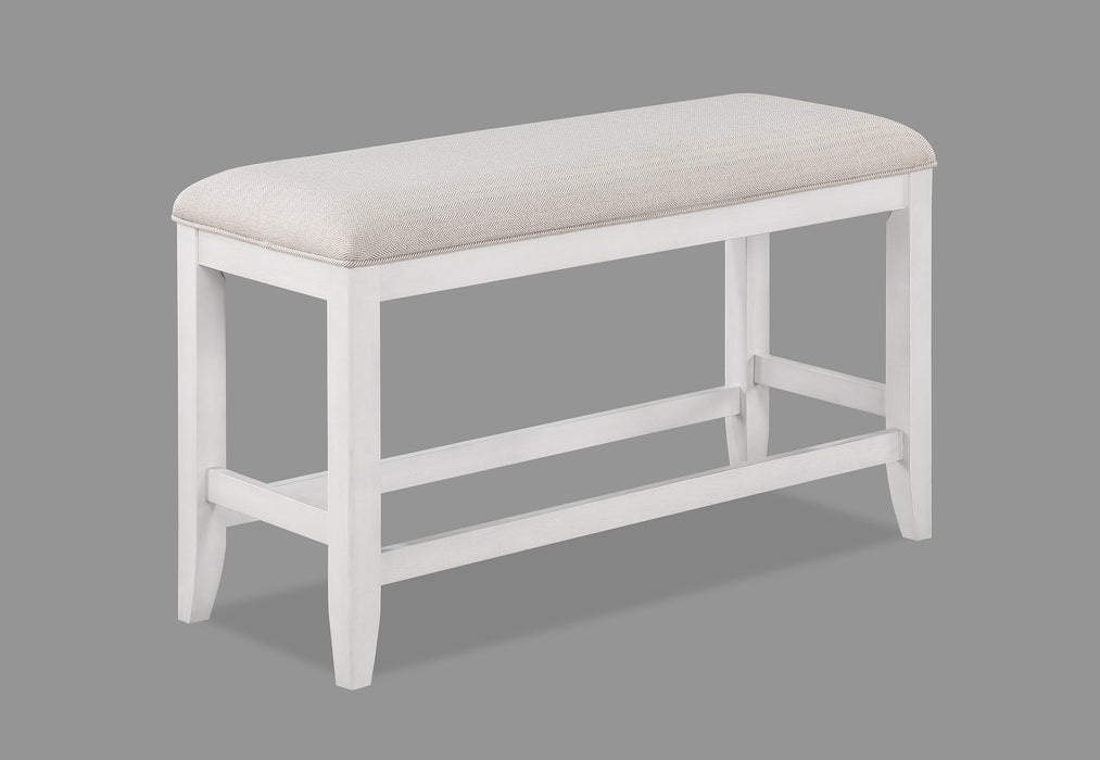 WENDY WHITE COUNTER HEIGHT BENCH