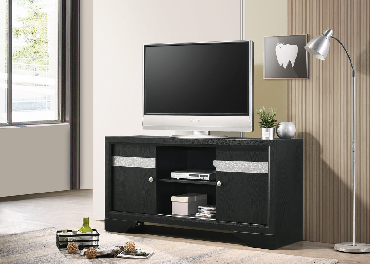 REGATA TV STAND BLACK/SILVER - Jack’s Furniture and More (Laredo, TX)