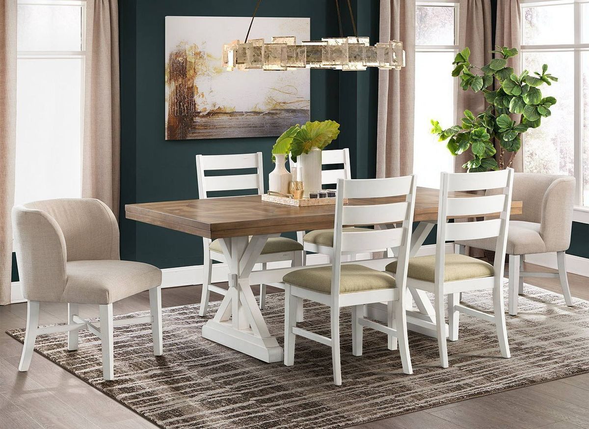 Park Creek Slat Back Side Chair (Set of 2) in Two-Tone - Jack’s Furniture and More (Laredo, TX)