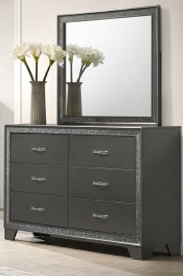 Crown Mark Furniture Kaia Dresser in Dark Gray