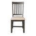 Stone Ladder Back Side Chair (Set of 2) in Cream/Dark Ash - Jack’s Furniture and More (Laredo, TX)