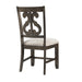 Stone Swirl Back Side Chair (Set of 2) in Cream/Dark Ash - Jack’s Furniture and More (Laredo, TX)