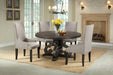 Stone Round Dining Table in Dark Ash - Jack’s Furniture and More (Laredo, TX)