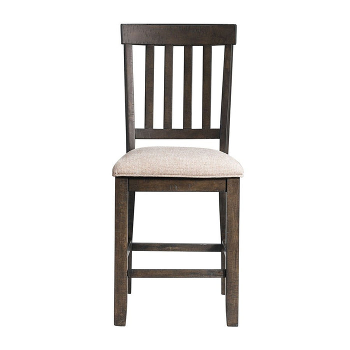 Stone Counter Height Chair (Set of 2) in Cream/Dark Ash - Jack’s Furniture and More (Laredo, TX)