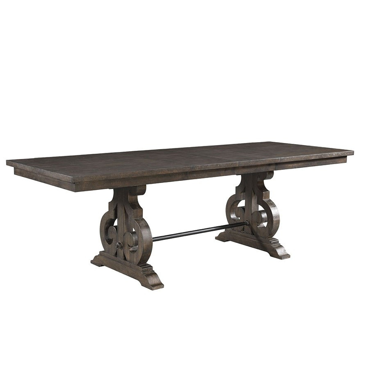 Elements International Stone Counter Height Dining Table in Dark AshC image