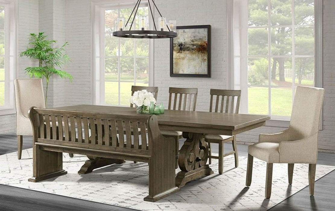 Stone Ladder Back Side Chair (Set of 2) in Grey - Jack’s Furniture and More (Laredo, TX)