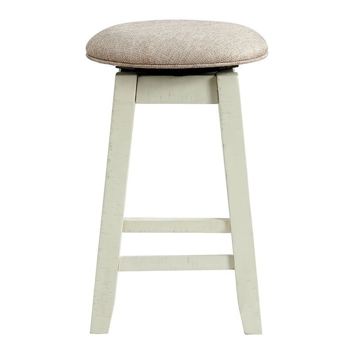Stone 24 Inch Counter Height Stool (Set of 2) in White - Jack’s Furniture and More (Laredo, TX)