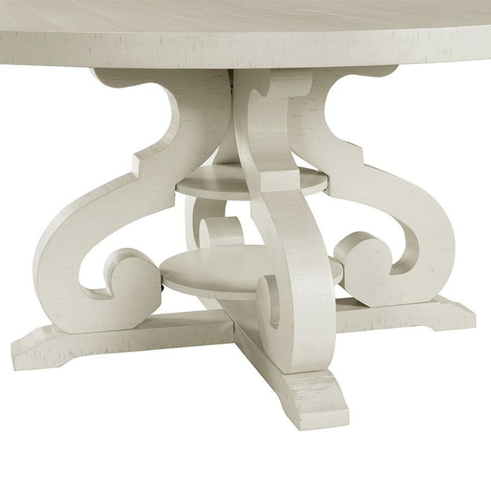 Stone Round Dining Table in White - Jack’s Furniture and More (Laredo, TX)