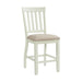 Stone Counter Height Slat Back Side Dining Chair (Set of 2) in White - Jack’s Furniture and More (Laredo, TX)