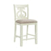 Stone Counter Height Swirl Back Side Dining Chair (Set of 2) in White - Jack’s Furniture and More (Laredo, TX)