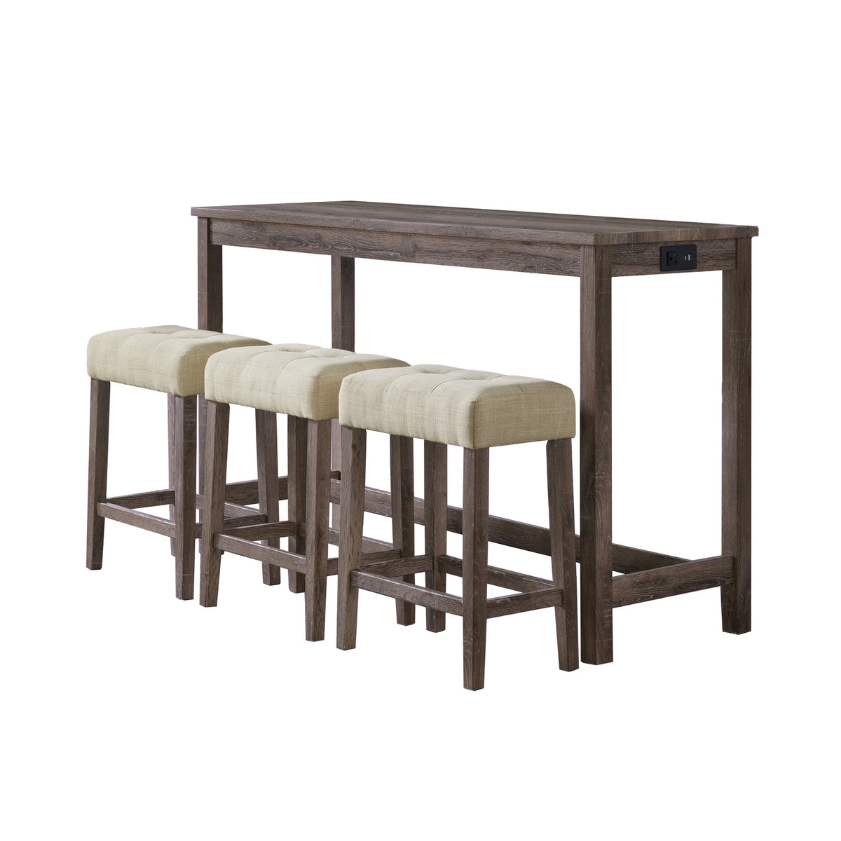 Oak Lawn Bar Table Single Pack (Table + Three Stools)