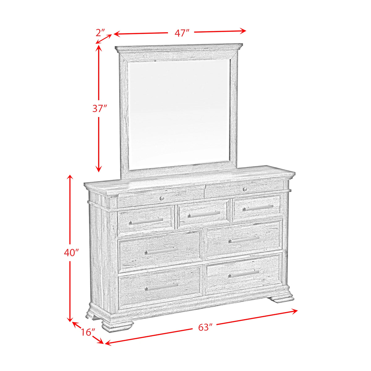 Park Ridge Sleigh Storage Bedroom Set in Charcoal