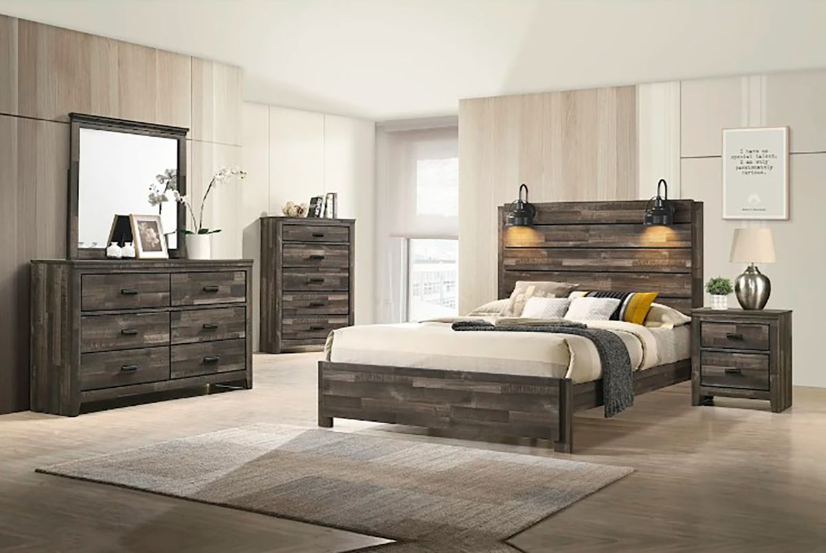 Crown Mark Furniture Carter 2 Drawer Nightstand In Brown