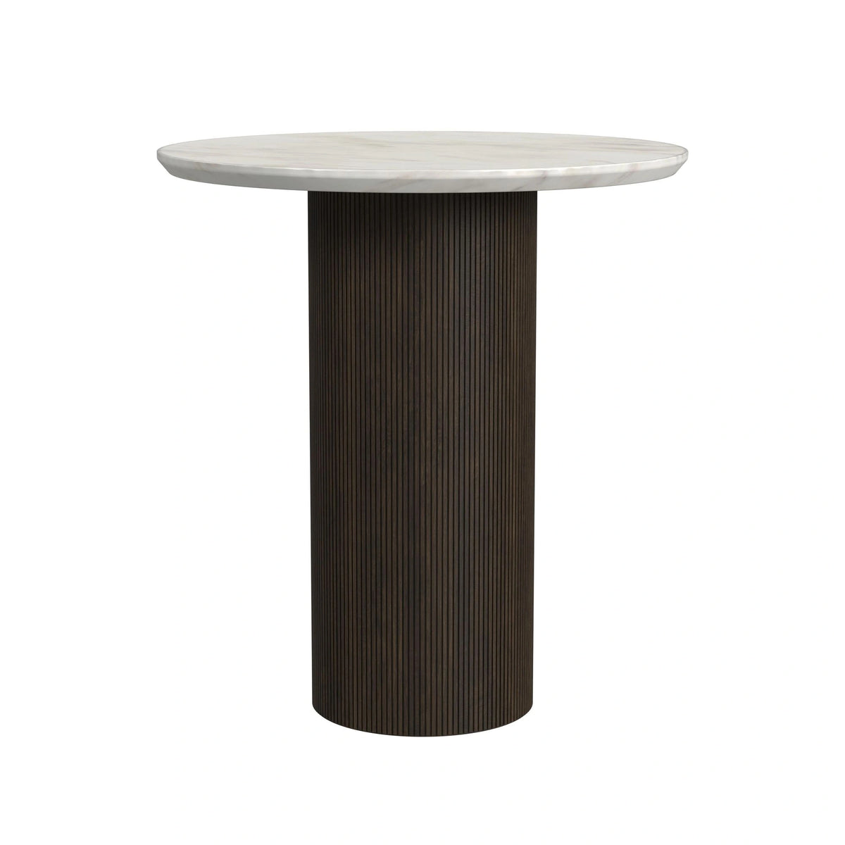 Sylvie Occasional Table Set with White Faux Marble Top and Base